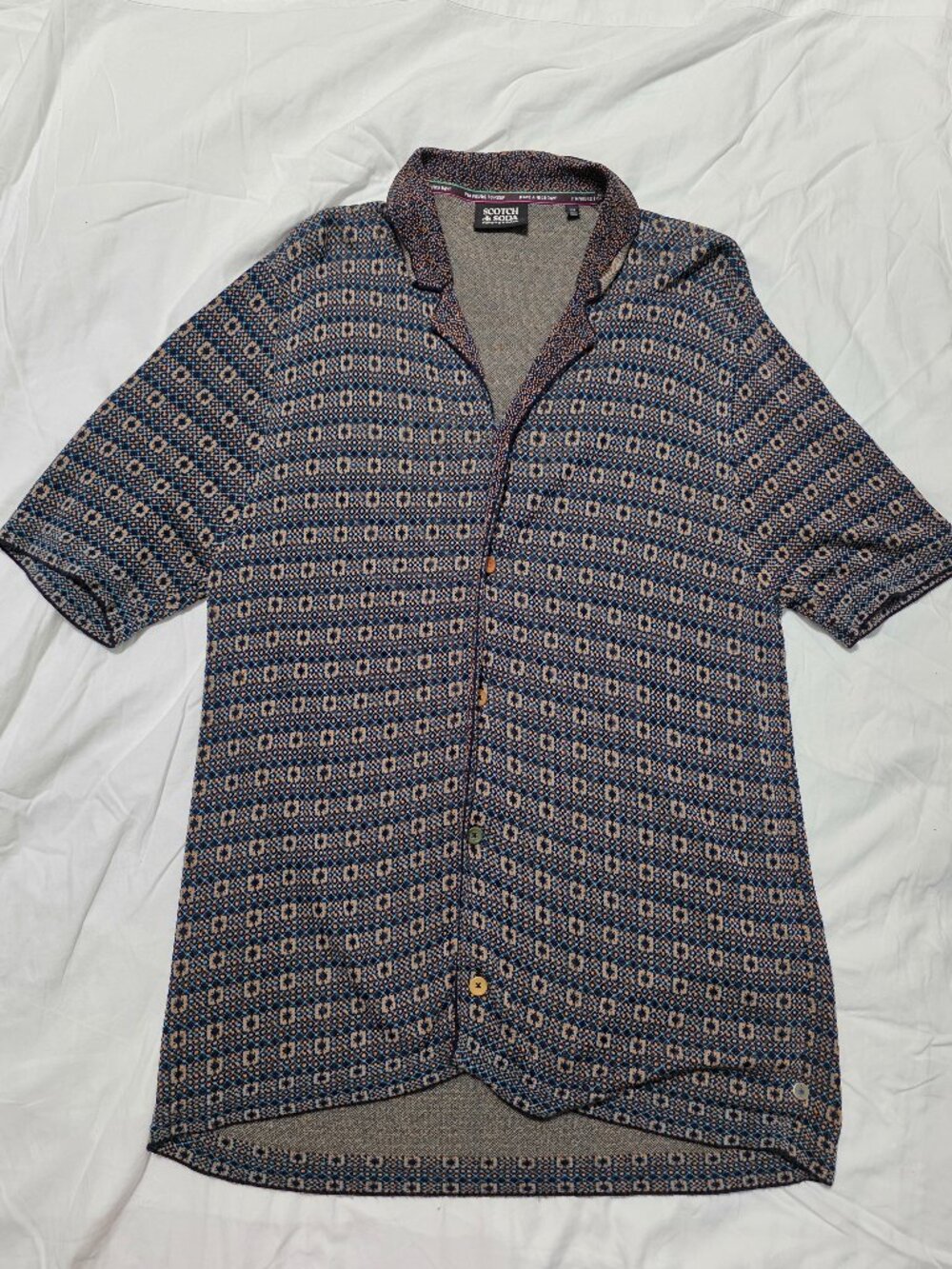 Jacquard Knitted T-Shirt